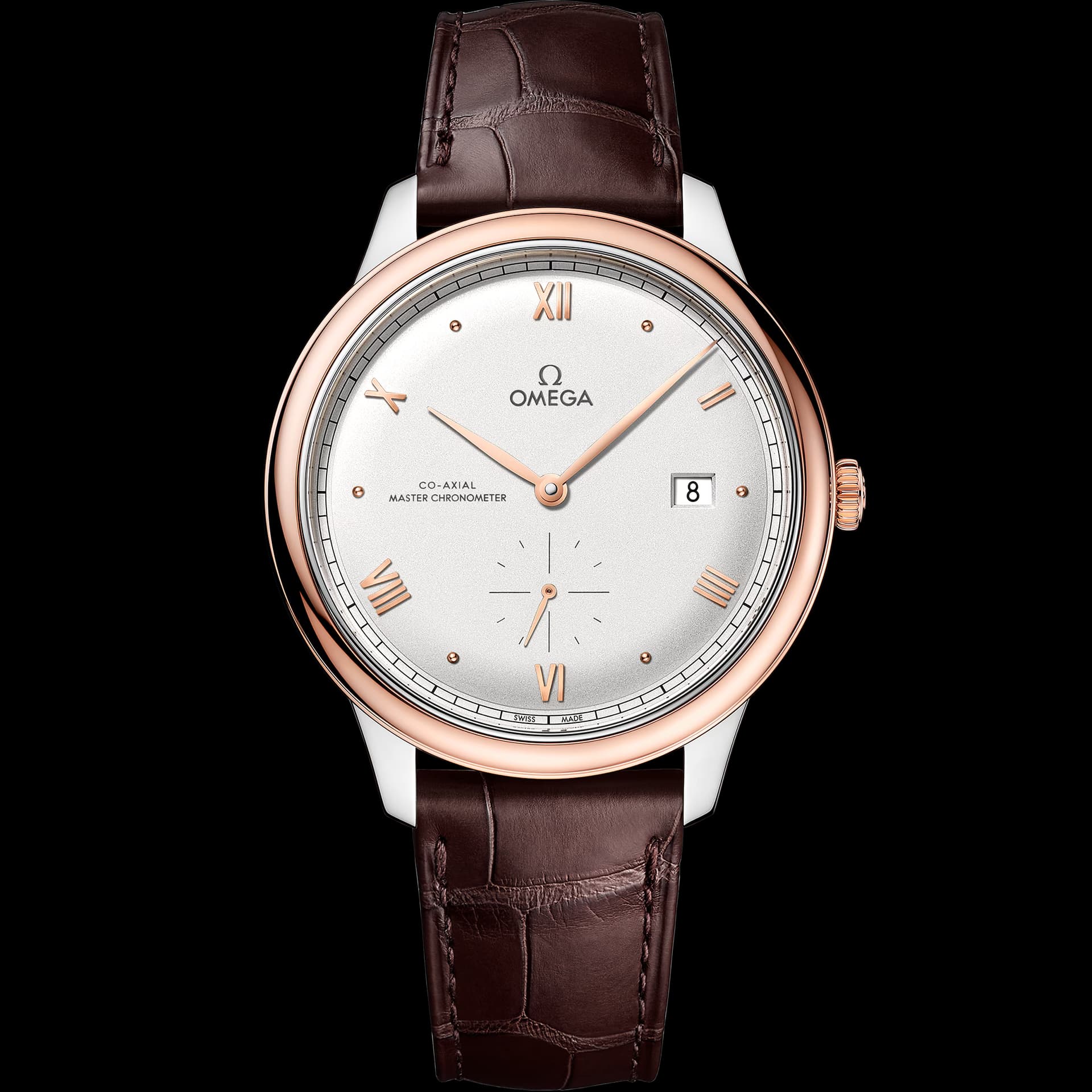 Omega De Ville 41 mm, acier - or « Sedna™ » sur bracelet en cuir