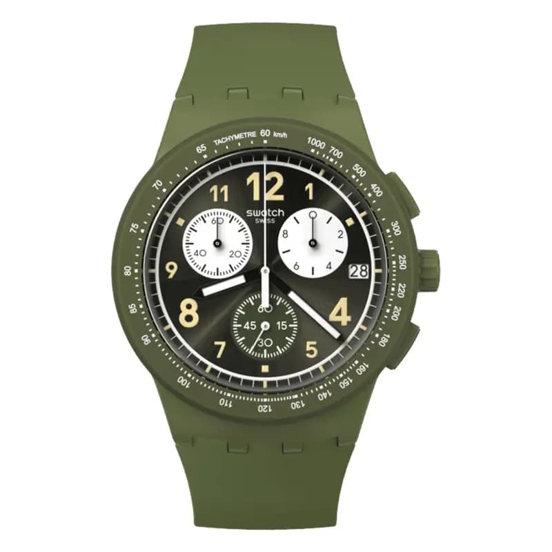 Swatch Nothing Basic About Green — bracelet vert