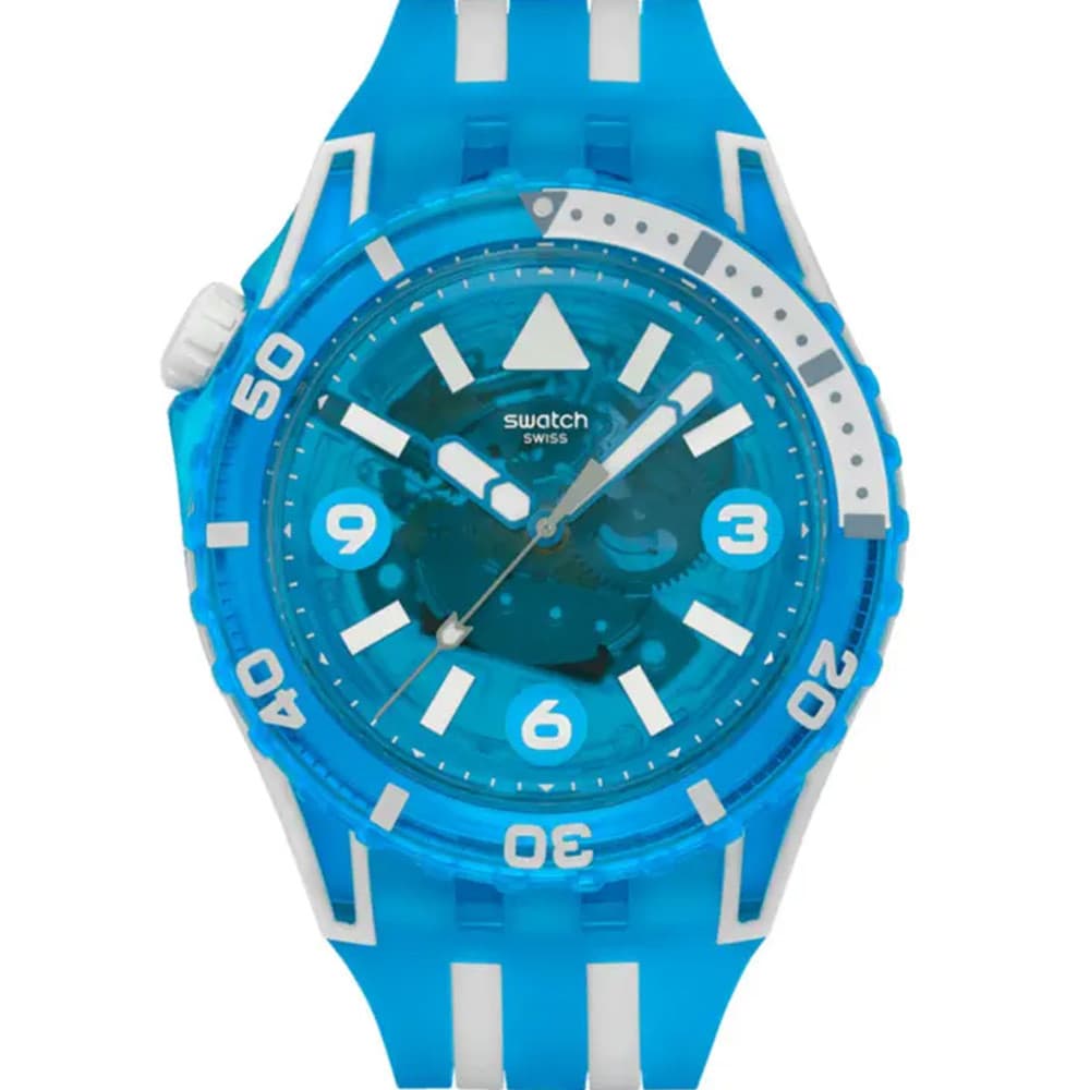 Swatch Scubaqua — silicone bleu