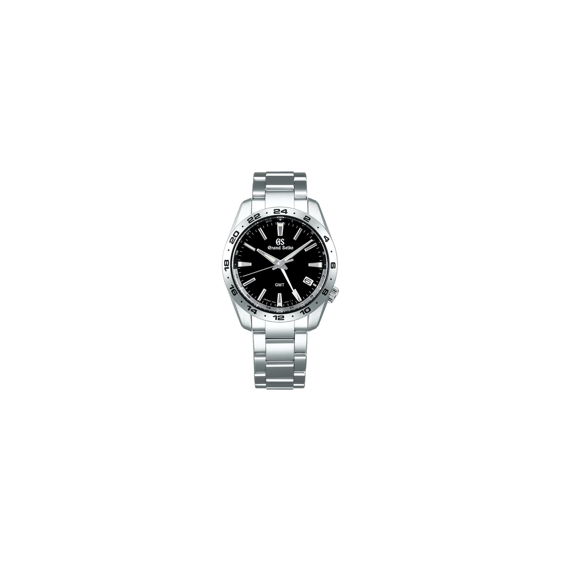 Grand Seiko Montre Grand Seiko Sport Quartz GMT cadran noir bracelet acier 39 mm