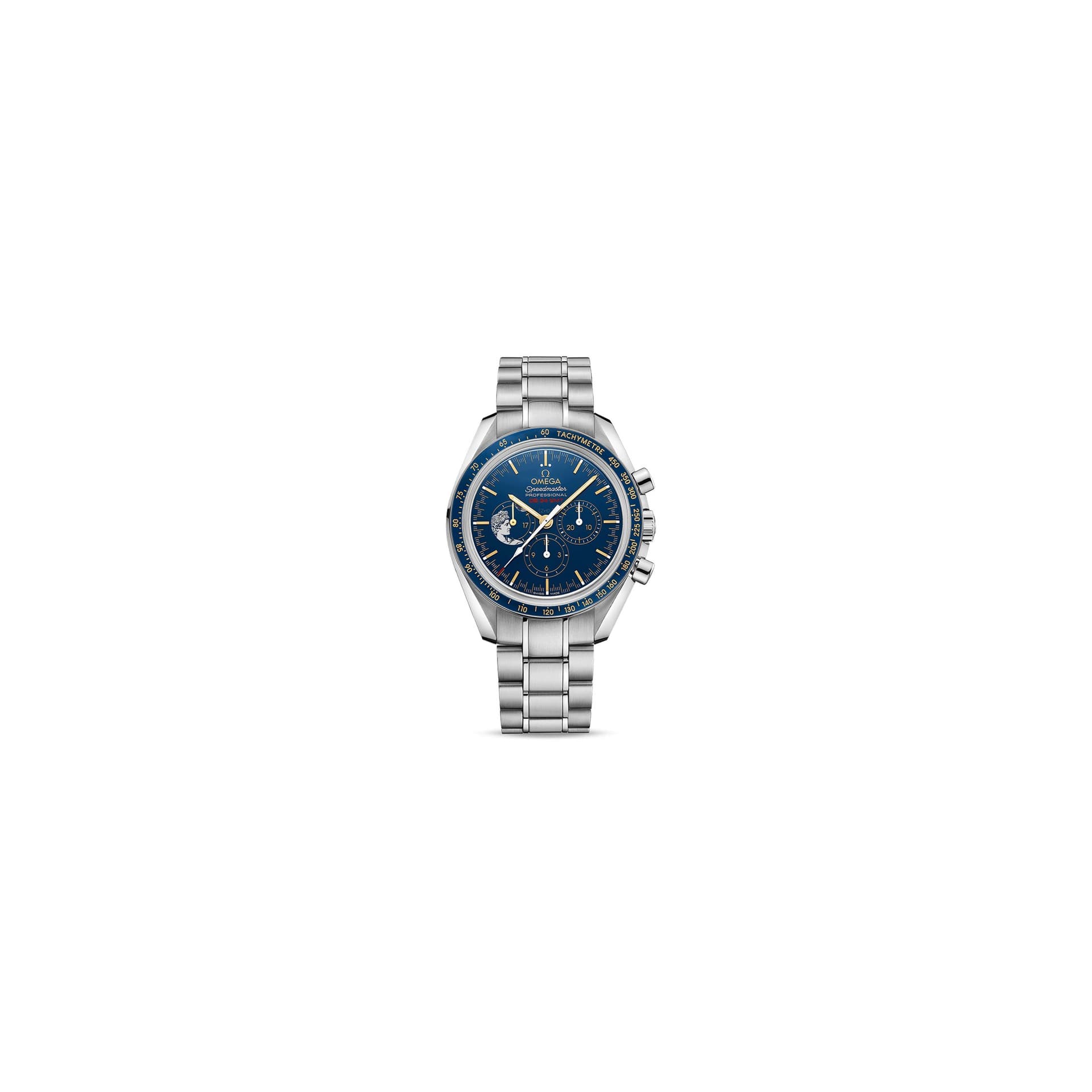 Omega Speedmaster Moonwatch Apollo 17 — cadran bleu