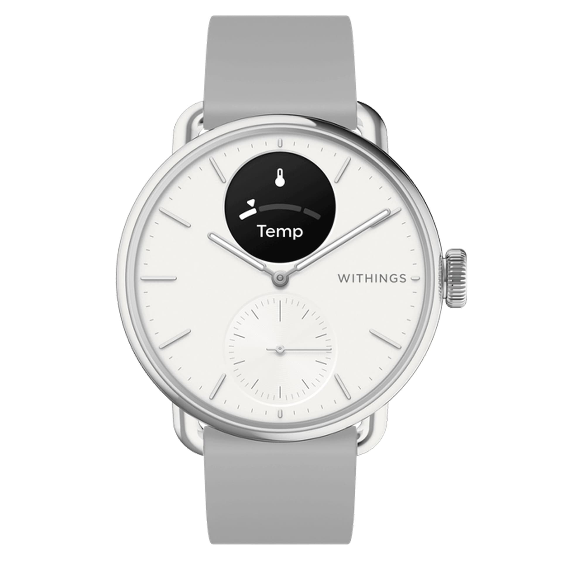 Withings Montre connectée Withings ScanWatch 2 cadran blanc bracelet silicone blanc 38 mm