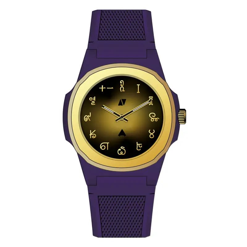 Black Corner Montre Marco Polo's Journey Black Corner x Anka - Violet & Or