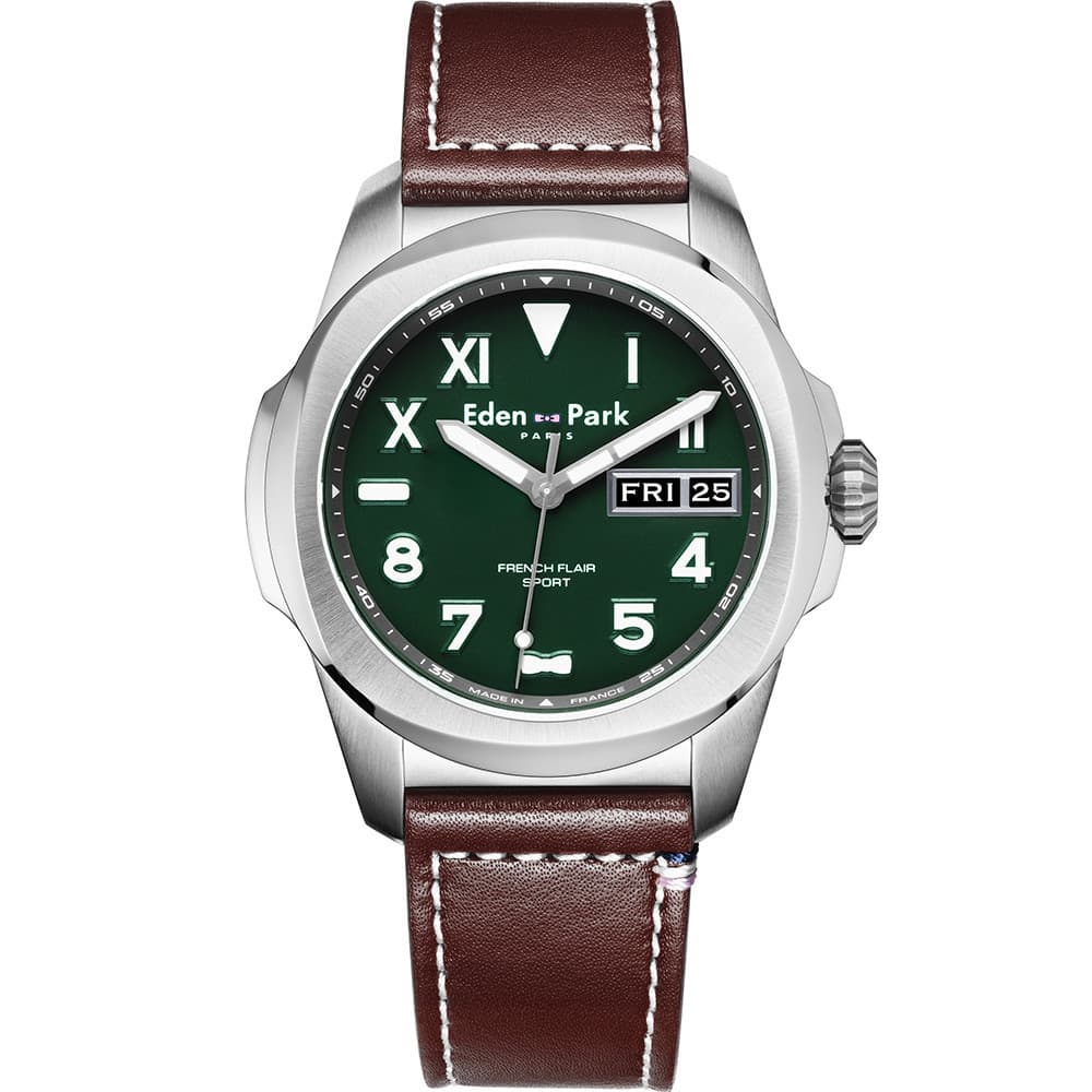 Eden Park Montre Eden Park Collection Sport en Cuir Marron