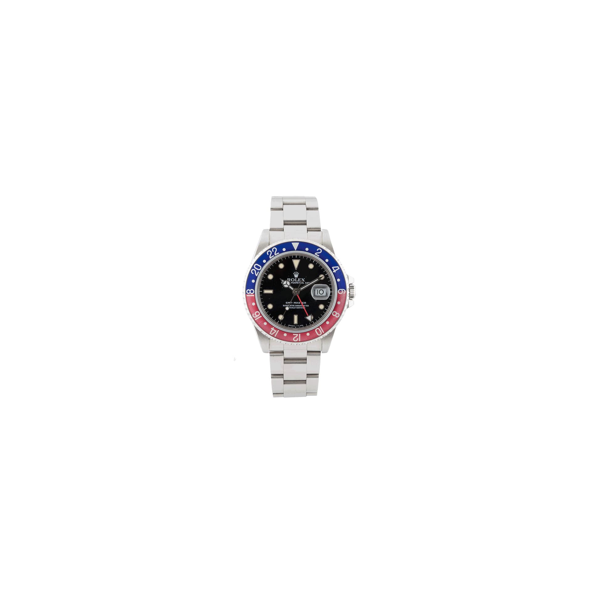 Rolex Montre Rolex GMT-Master 16700 "Pepsi Faded" automatique 40 mm Full Set circa 1996