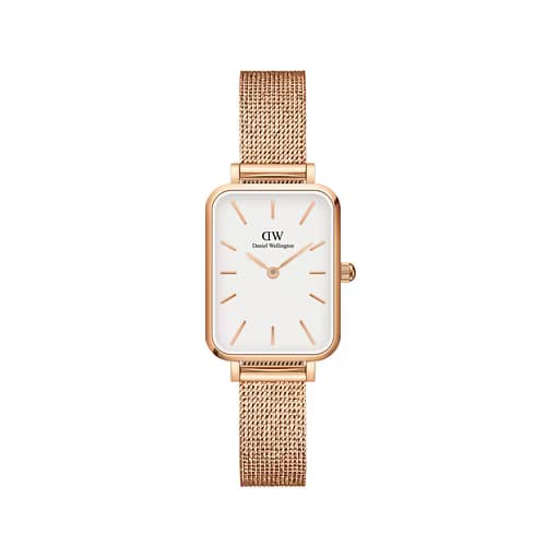 Daniel Wellington Montre Femme DANIEL WELLINGTON QUADRO en Acier Rose