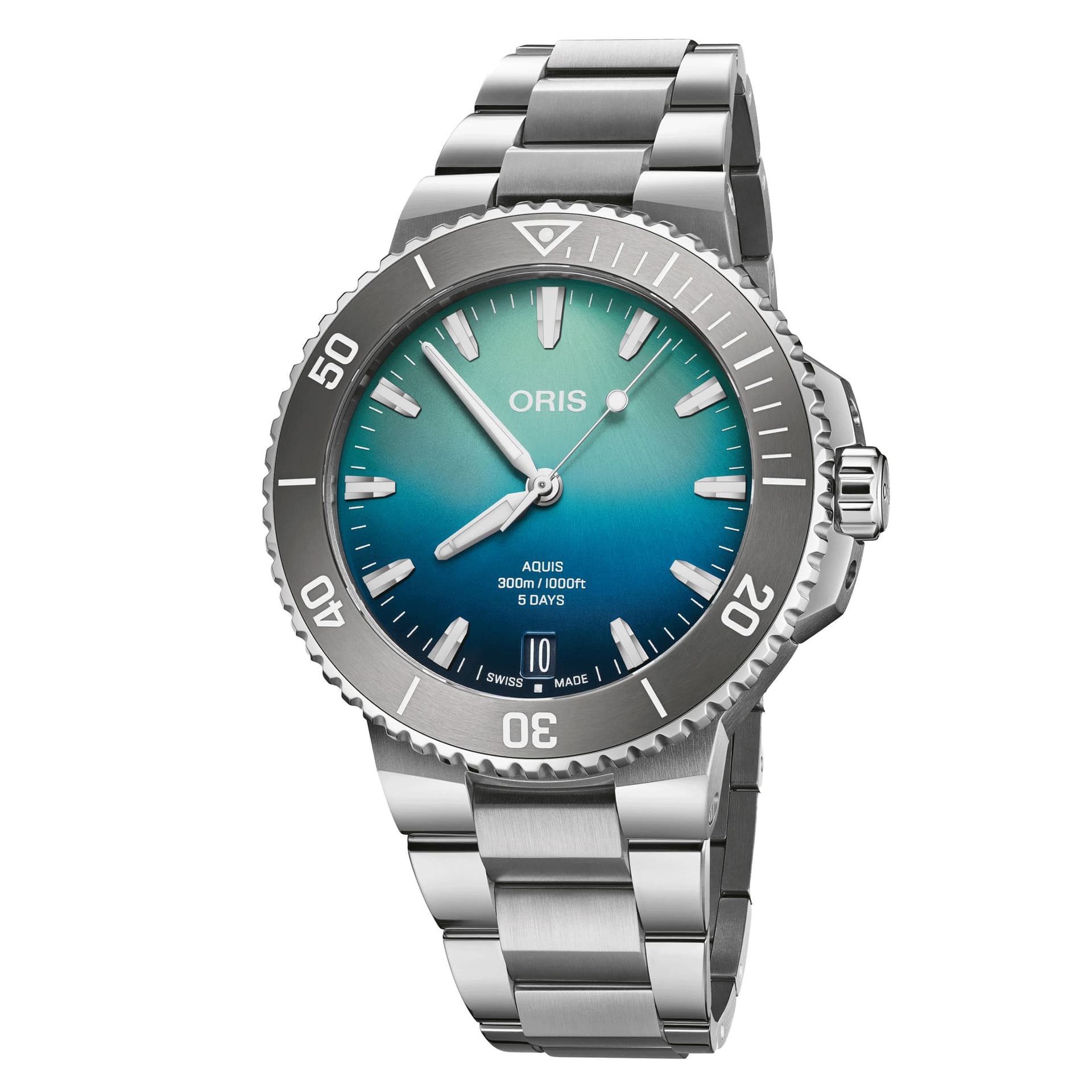 Oris Montre Oris Aquis Date Calibre 400 "Great Barrier Reef" automatique cadran bleu bracelet acier 43,5 mm