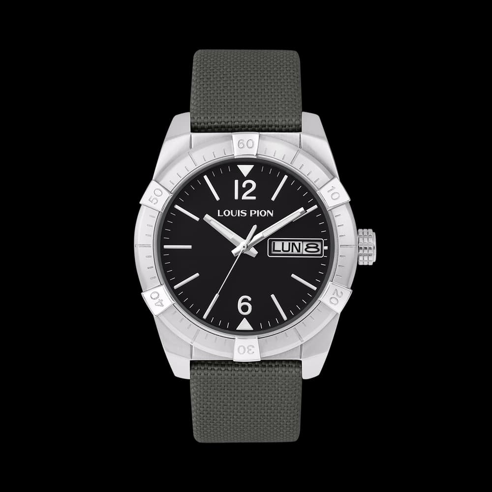 Louis Pion Montre quartz Homme Vasco Noir
