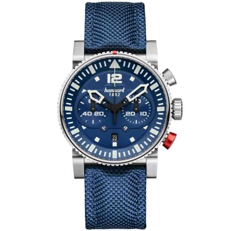 Hanhart Montre Hanhart Primus Pilot Bleu Automatique diamètre 44 mm- 740.270-0320