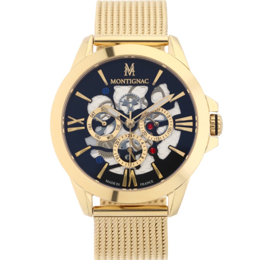 Montignac Montre Montignac en Acier et PVD Doré
