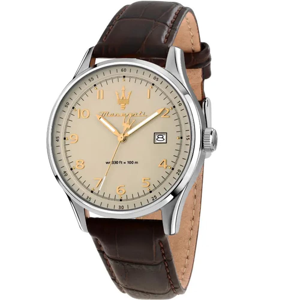 Maserati Montre Maserati Collection Sorpasso en Cuir Marron