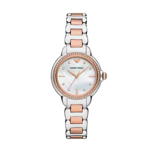 Emporio Armani Montre Analogique Femme Emporio Armani Acier Bicolore AR11569