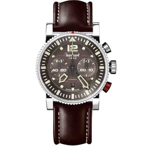 Hanhart Montre Hanhart Primus Pilot Marron Automatique diamètre 44 mm- 740.280-0120