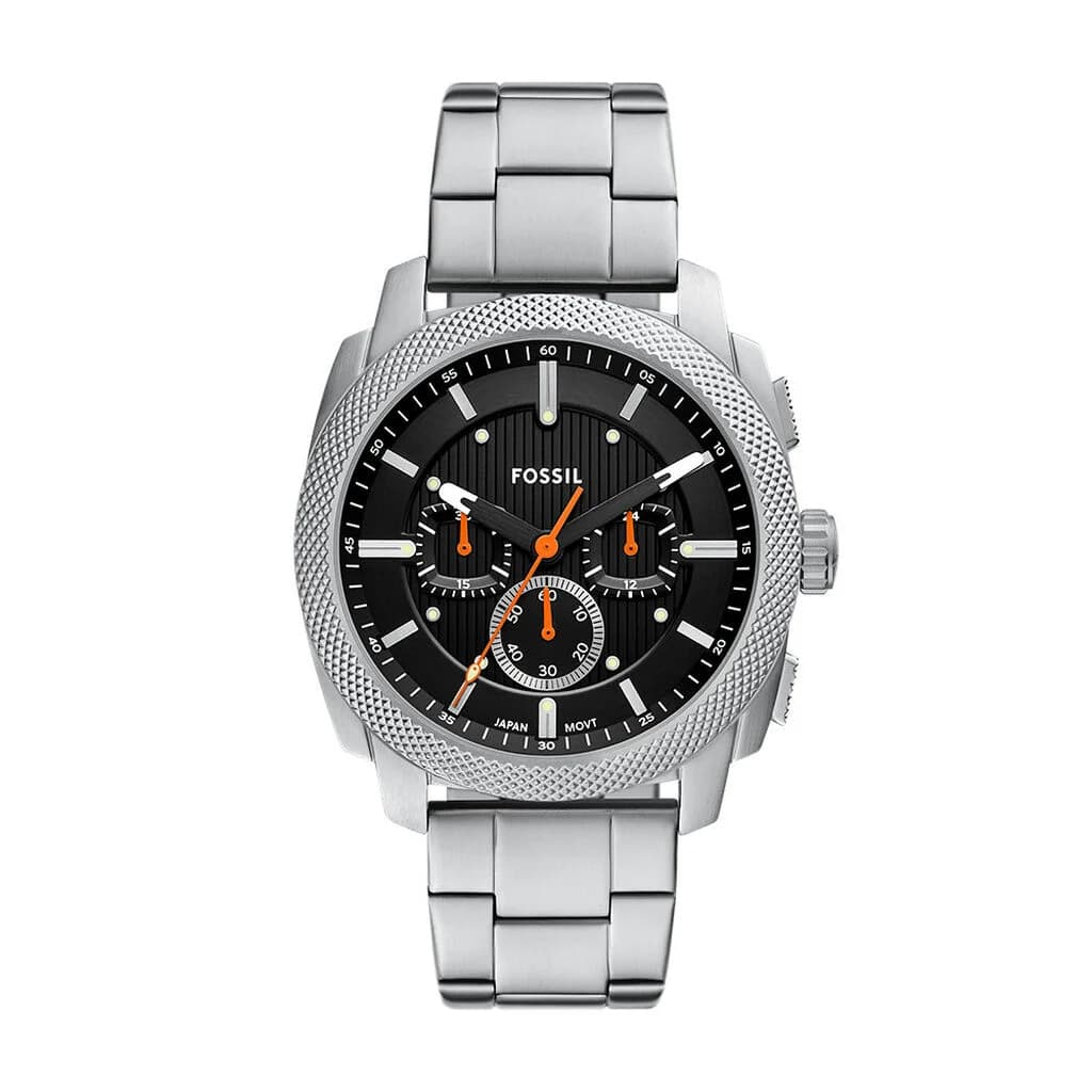 Fossil Machine — chronographe acier