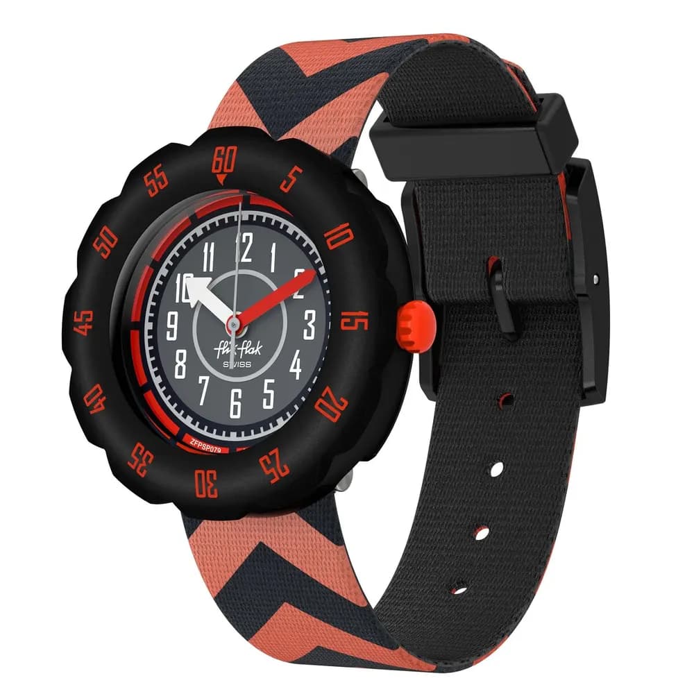 Flik Flak Montre quartz Garçon Pattern paradise Noir
