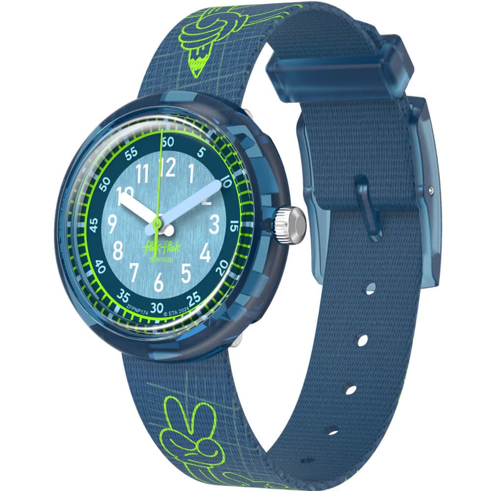 Flik Flak Montre Flik Flak en Plastique Bleu