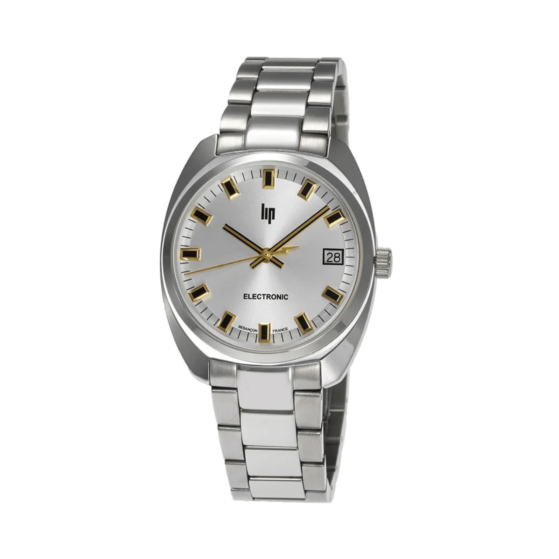 Lip Montre Lip Général de Gaulle quartz cadran argent bracelet acier 35 mm