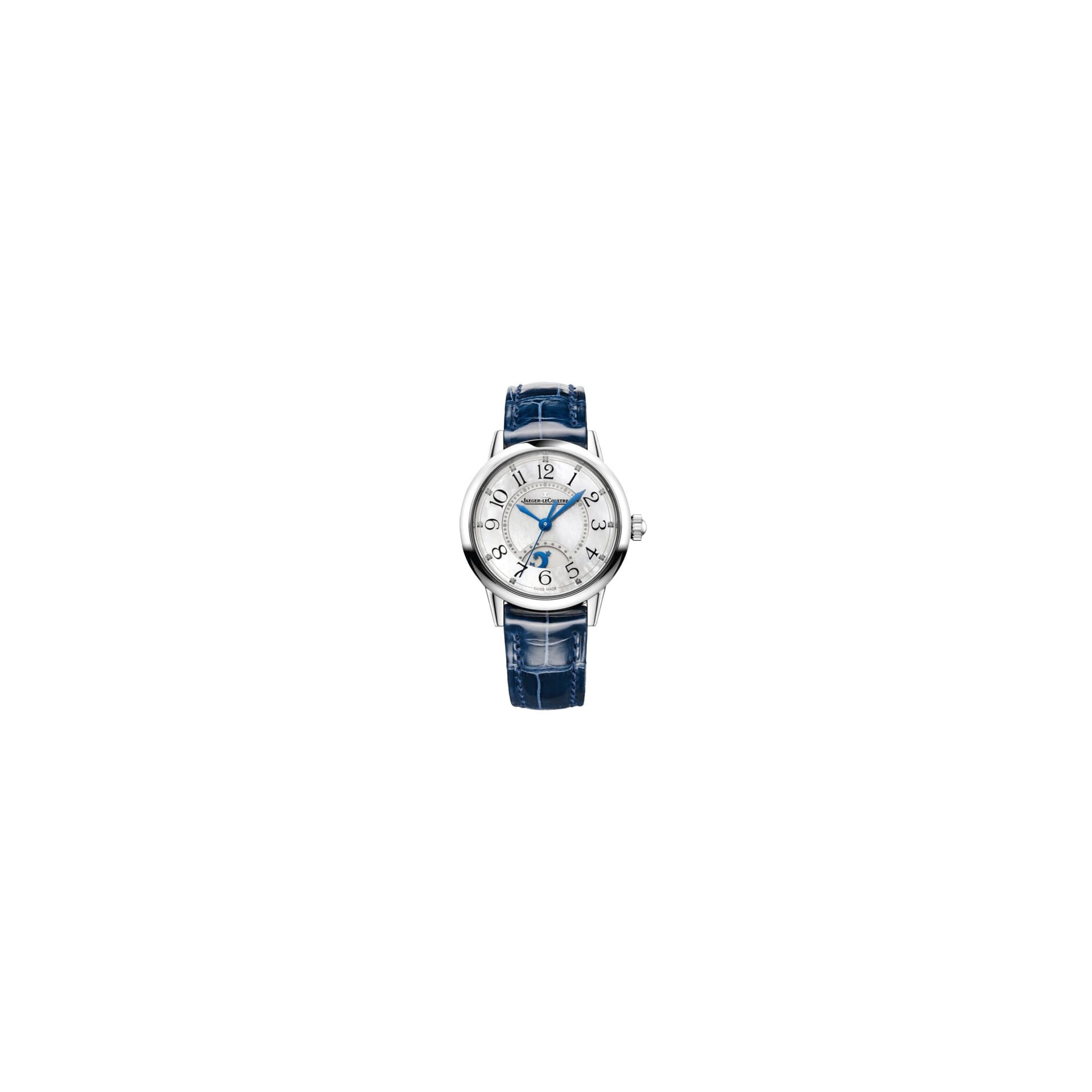 Jaeger-LeCoultre Montre Jaeger-LeCoultre Rendez-Vous Night &amp; Day automatique cadran nacre bracelet cuir bleu 29 mm