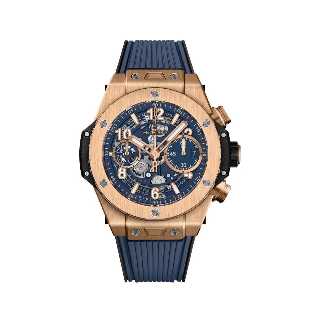 Hublot Unico Blue King Gold