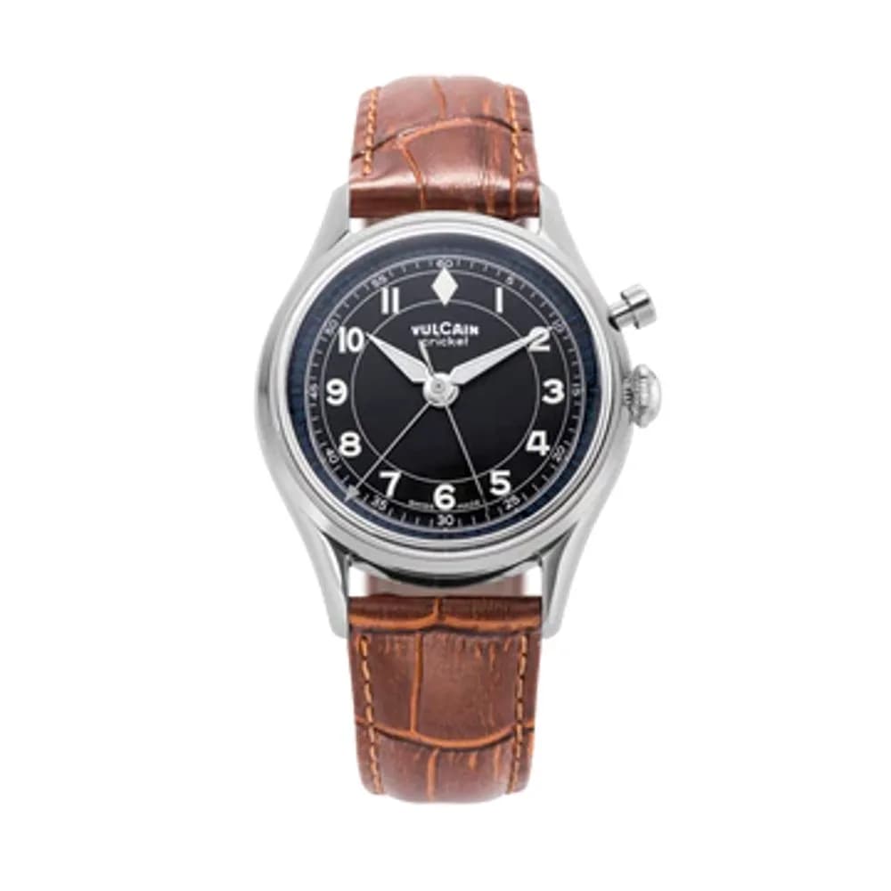 Vulcain Cricket Classique 36MM Black & White/Blue
