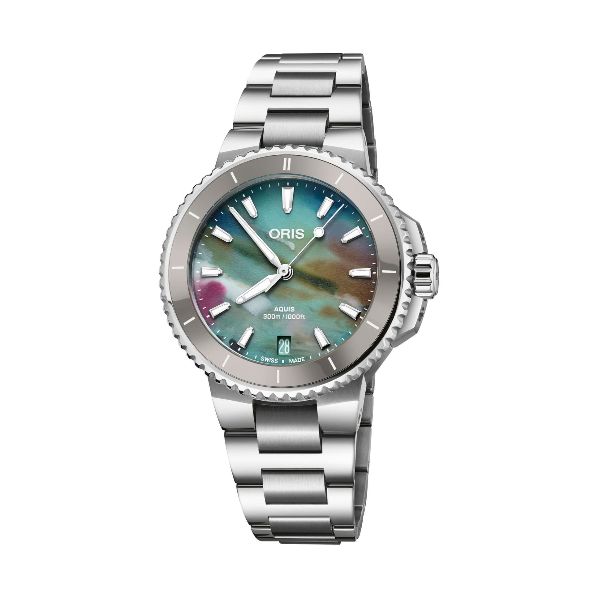 Oris Montre Oris Plongée Aquis Date Upcycle Calibre 733 automatique cadran multi bracelet acier 36,5 mm
