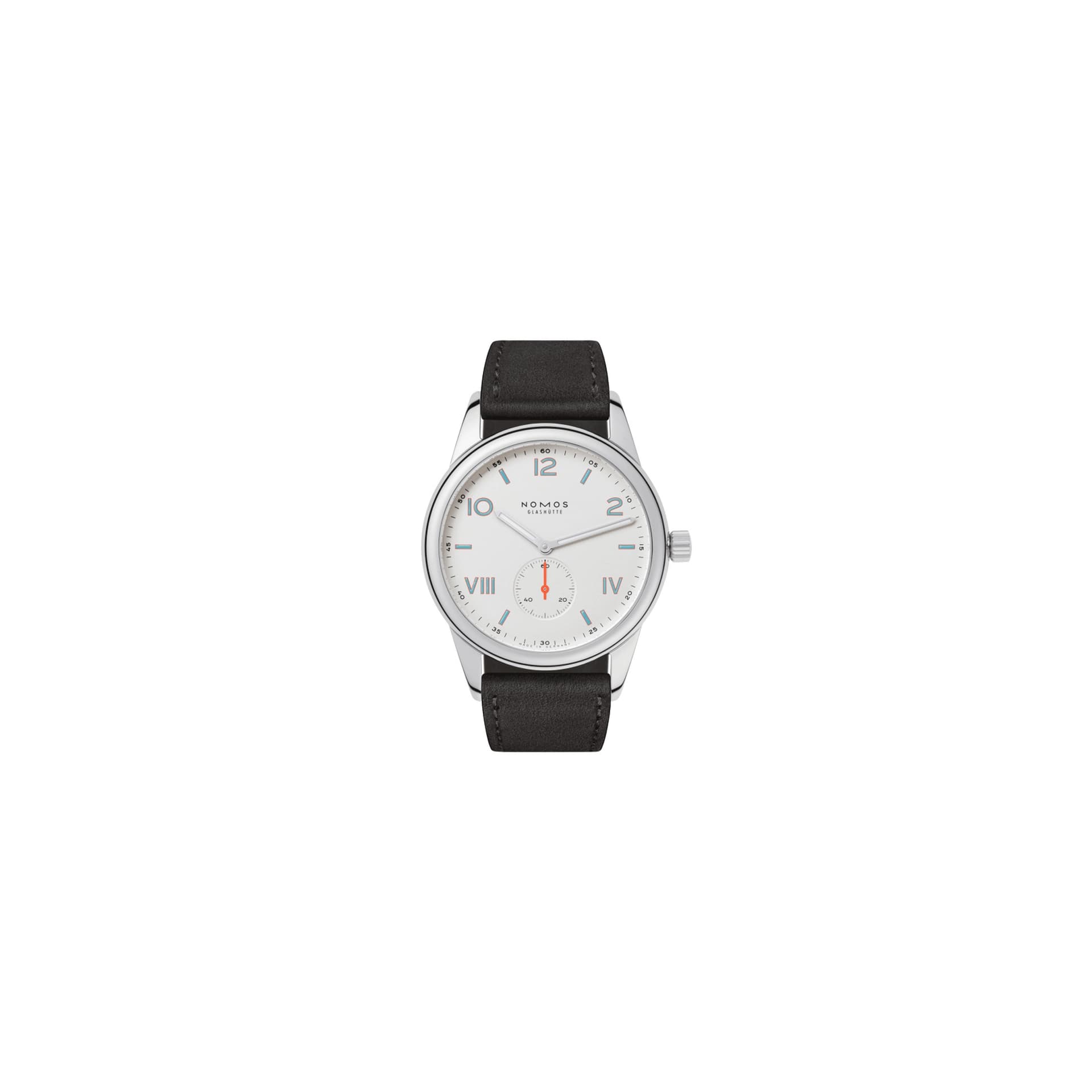 Nomos Montre NOMOS Club Campus 38 mécanique bracelet cuir anthracite 38,5 mm
