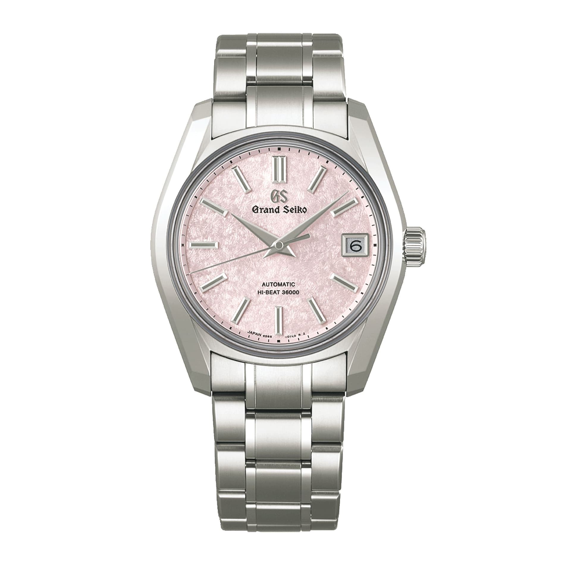 Grand Seiko Montre Grand Seiko Heritage 62GS "Sakura-Kakushi" Hi-Beat 36 000 cadran rose bracelet titane 38 mm
