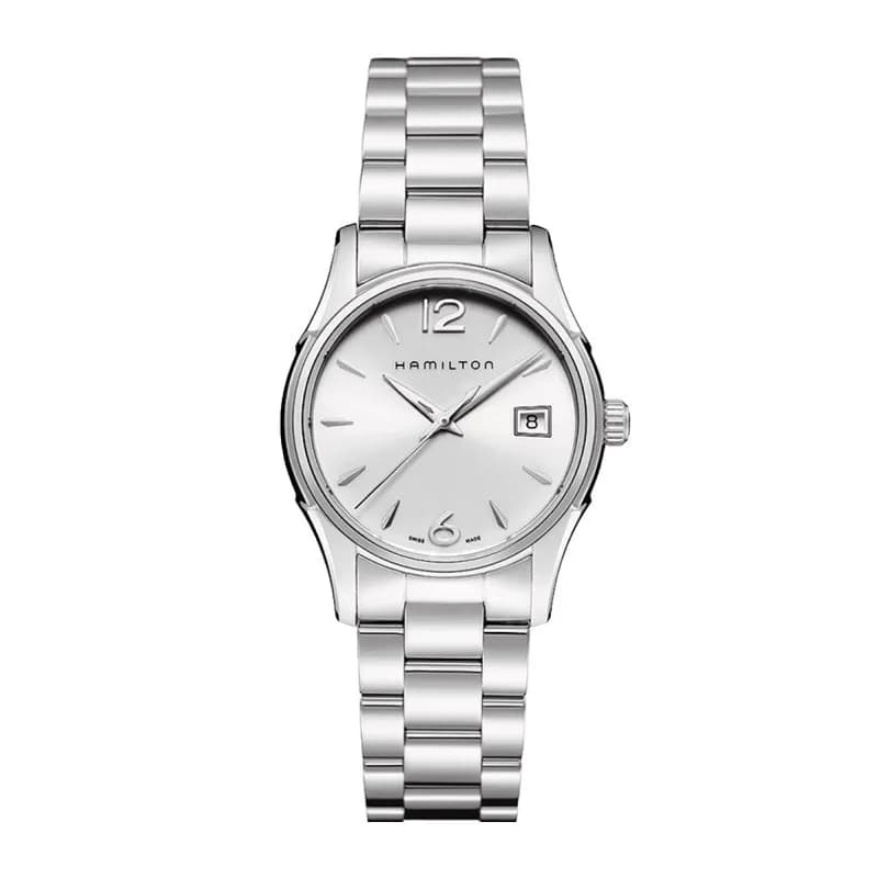 Hamilton Montre Hamilton Jazzmaster Lady Quartz Cadran Argenté Bracelet Acier 34MM
