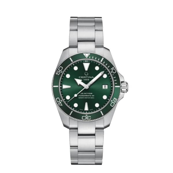 Certina Montre Certina DS Action Diver 38mm Powermatic 80 Automatique Cadran Vert