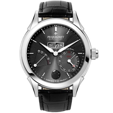 Pequignet Montre Pequignet Rue Royale GMT Automatique Cadran Gris anthracite - 9010943