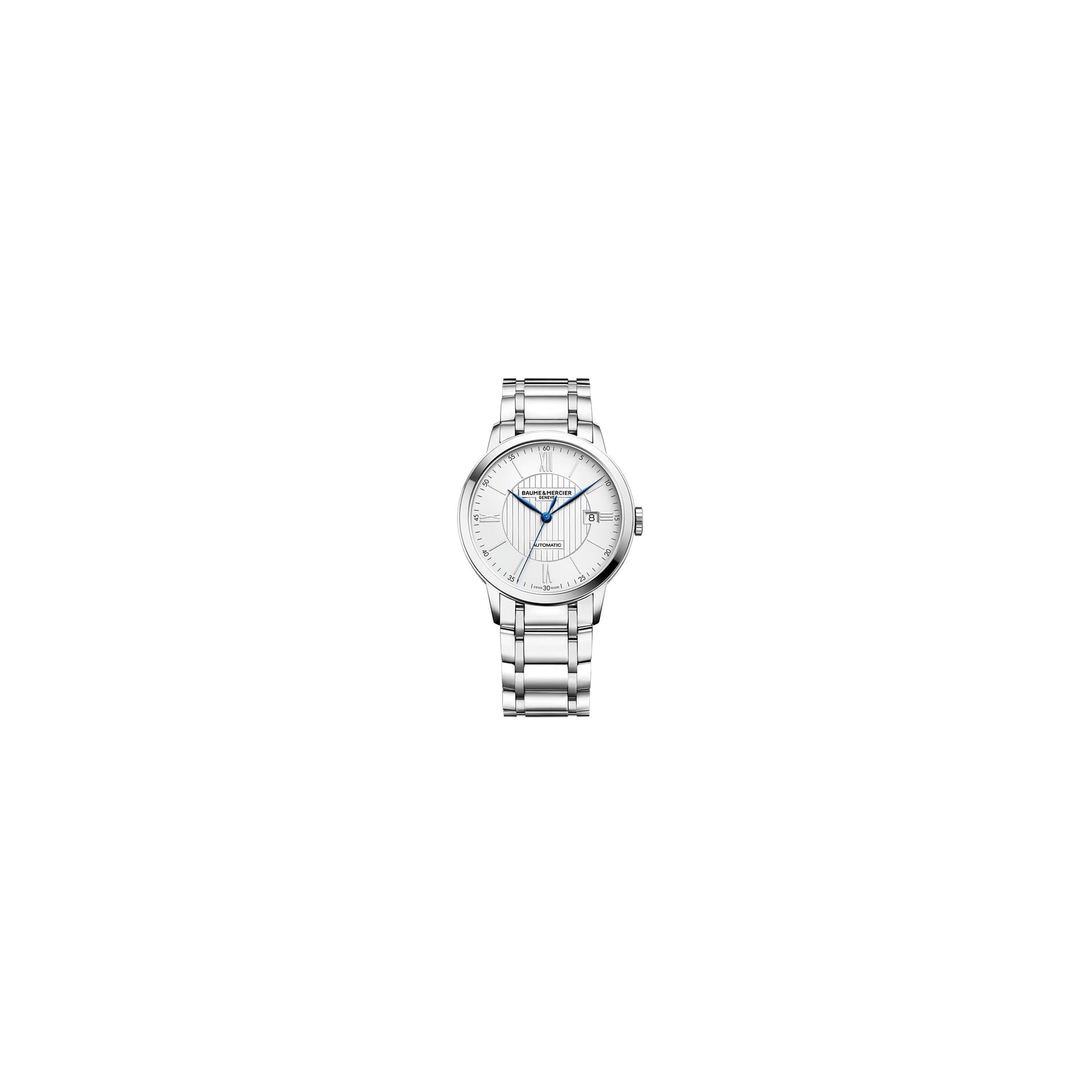 Baume & Mercier Montre Baume et Mercier Classima automatique cadran argenté bracelet acier 40 mm