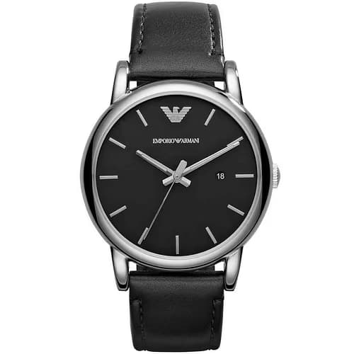 Emporio Armani Montre Analogique Homme Emporio Armani Cuir Noir AR1692