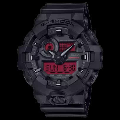 Casio GA-700 — cadran noir bracelet résine