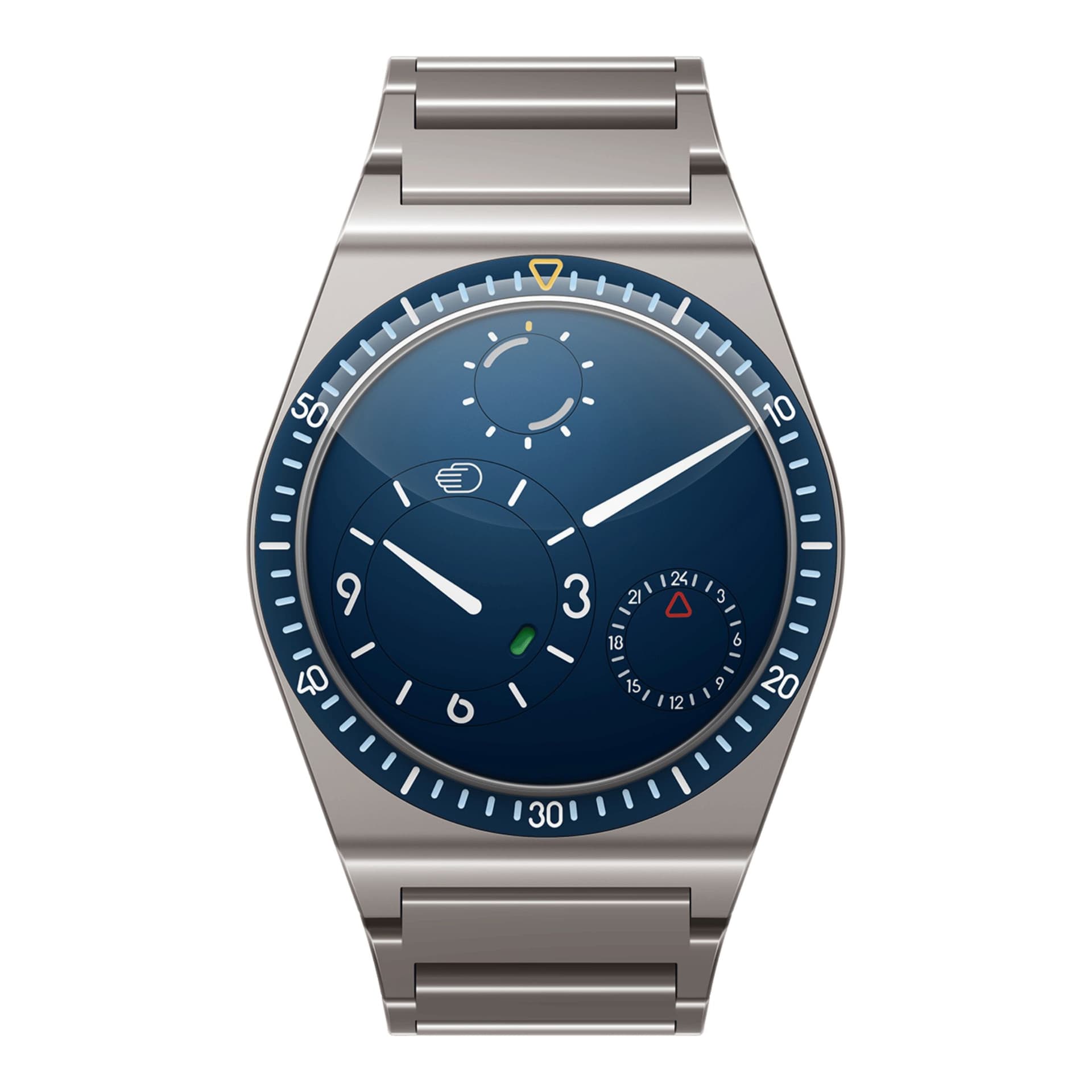 Ressence Montre Ressence Type 7 Night Blue GMT automatique bracelet titane 41 mm