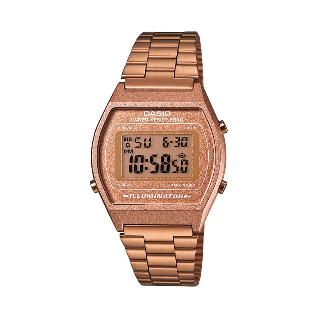 Casio Collection Vintage — boîtier rose carré