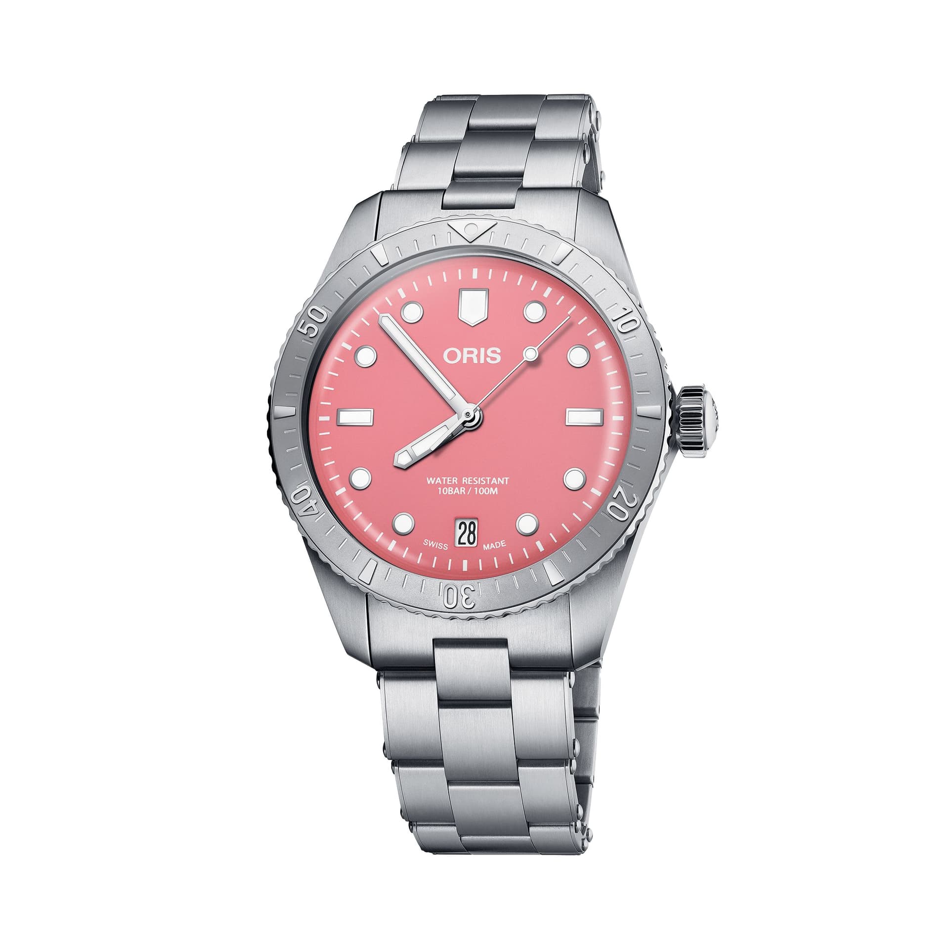 Oris Montre Oris Divers Sixty-Five "Cotton Candy" automatique cadran rose bracelet acier 38 mm