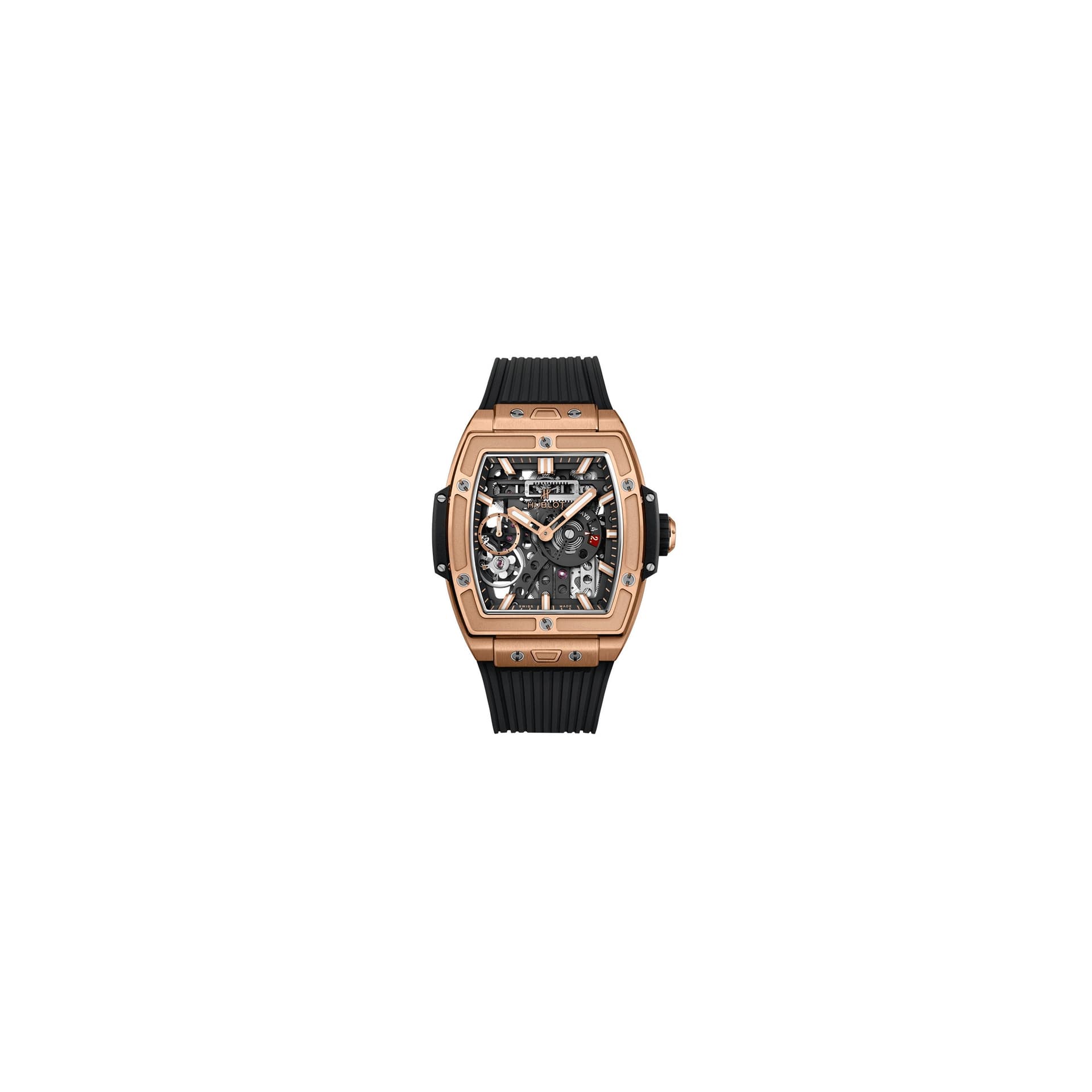 Hublot Montre Hublot Spirit of Big Bang Meca-10 King Gold bracelet caoutchouc noir 45 mm