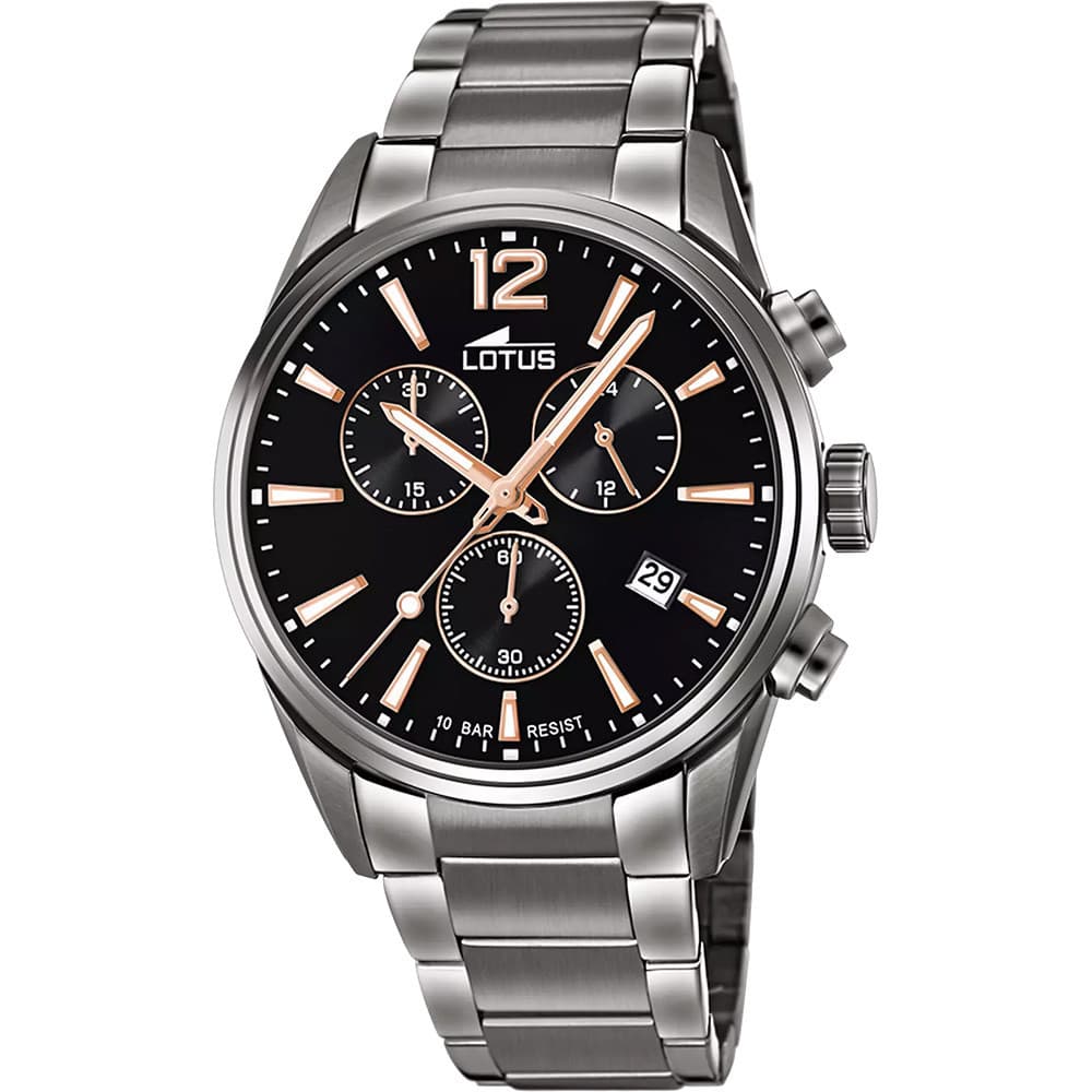 Lotus Montres Montre Lotus en Acier Noir