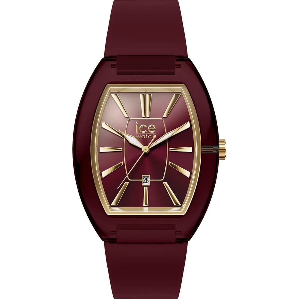 Ice Watch Montre Ice Watch Collection Ice Boliday Women Dome Plastic en Silicone Rouge