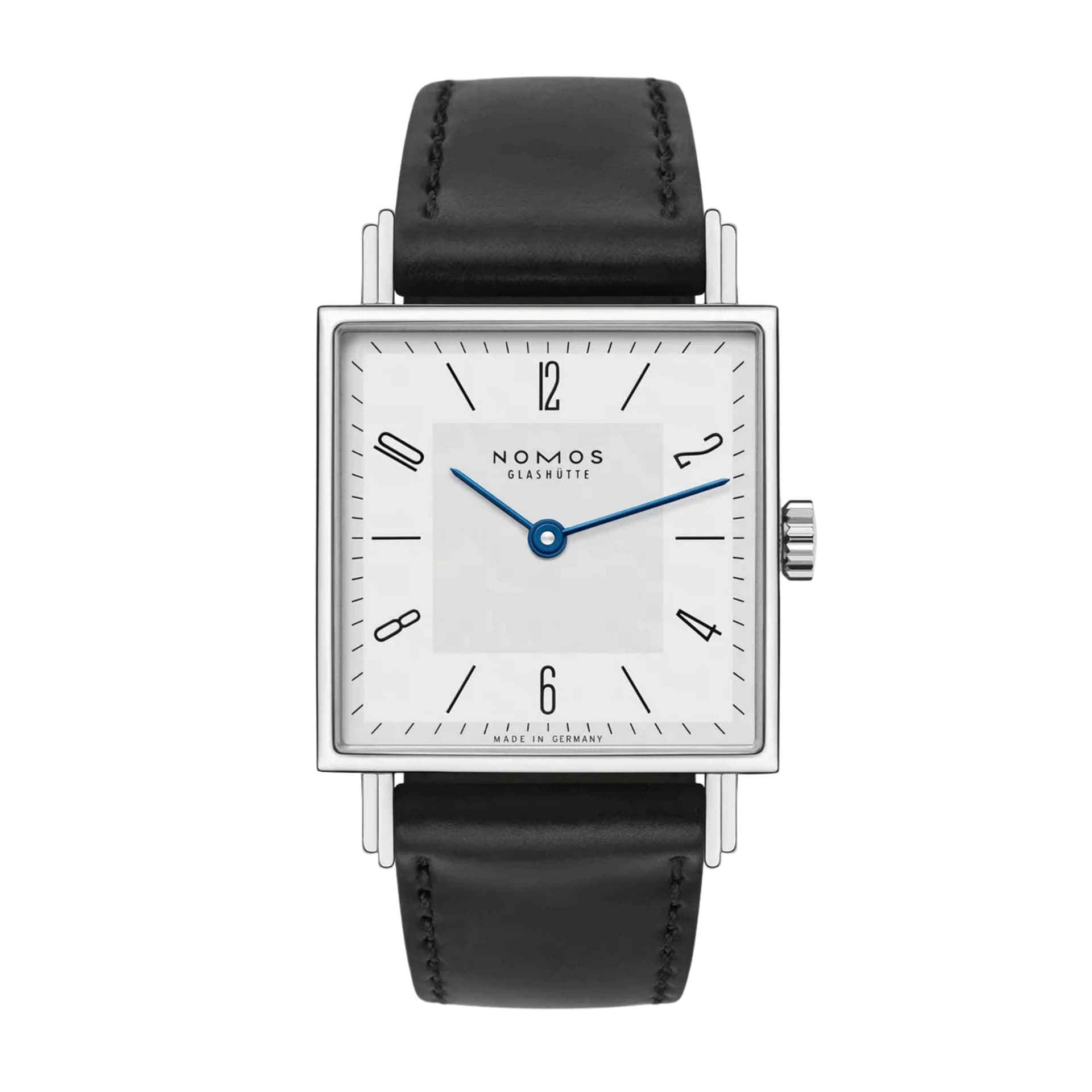 Nomos Montre NOMOS Tetra 27 duo automatique cadran blanc et gris bracelet cuir 27,5 mm