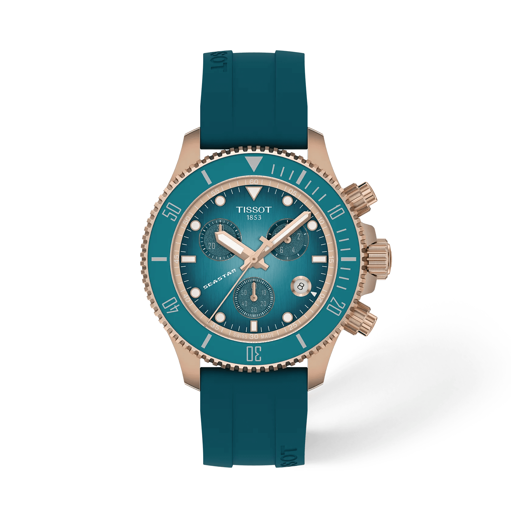 Tissot Seastar 1000 Quartz Chronograph — cadran turquoise