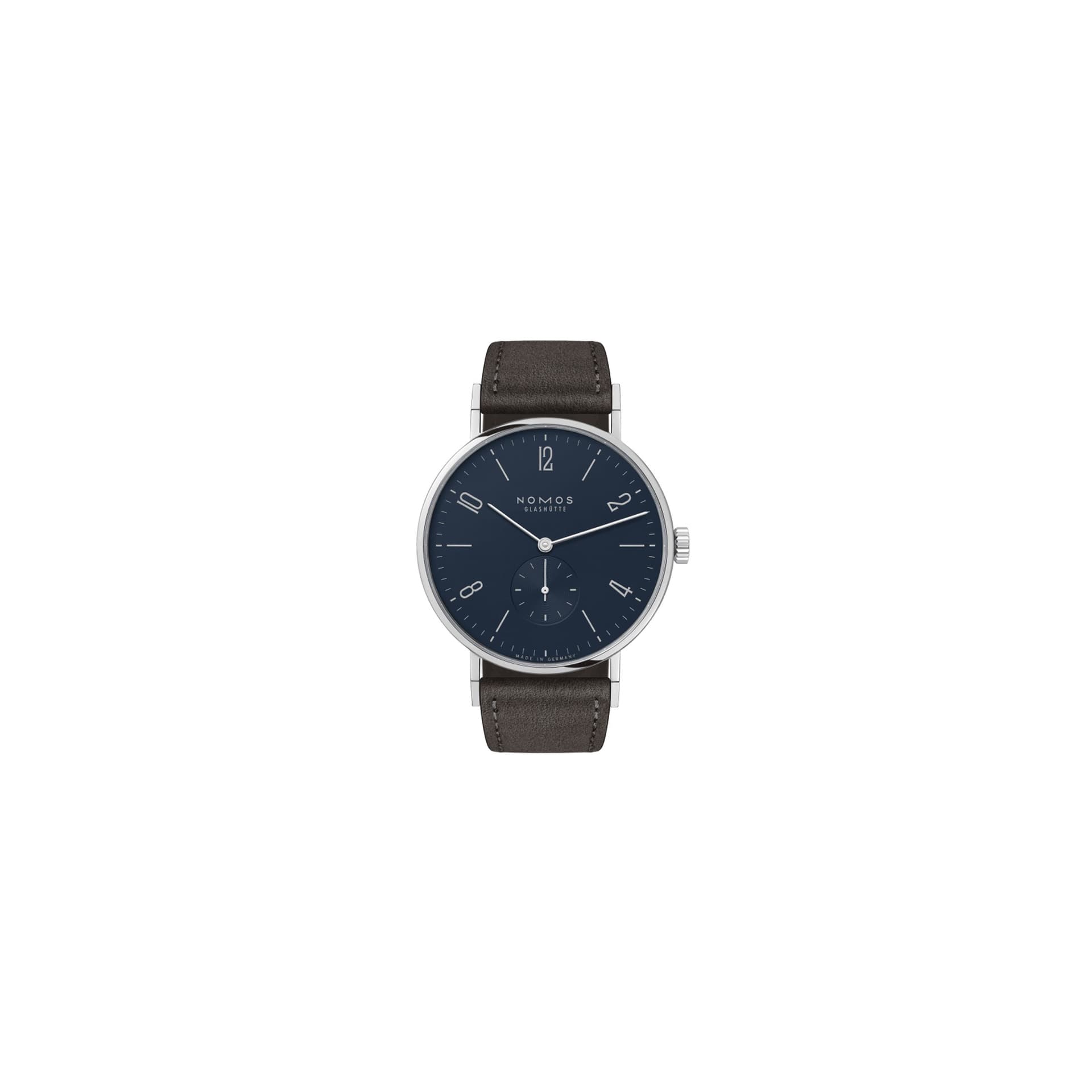 Nomos Montre NOMOS Tangente 38 mécanique cadran bleu nuit bracelet cuir anthracite 37,5 mm