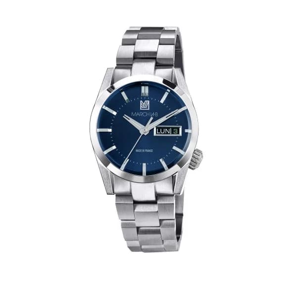 March LA.B Montre MARCH LA.B AM89 Electrique Cadran Navy Bracelet Acier
