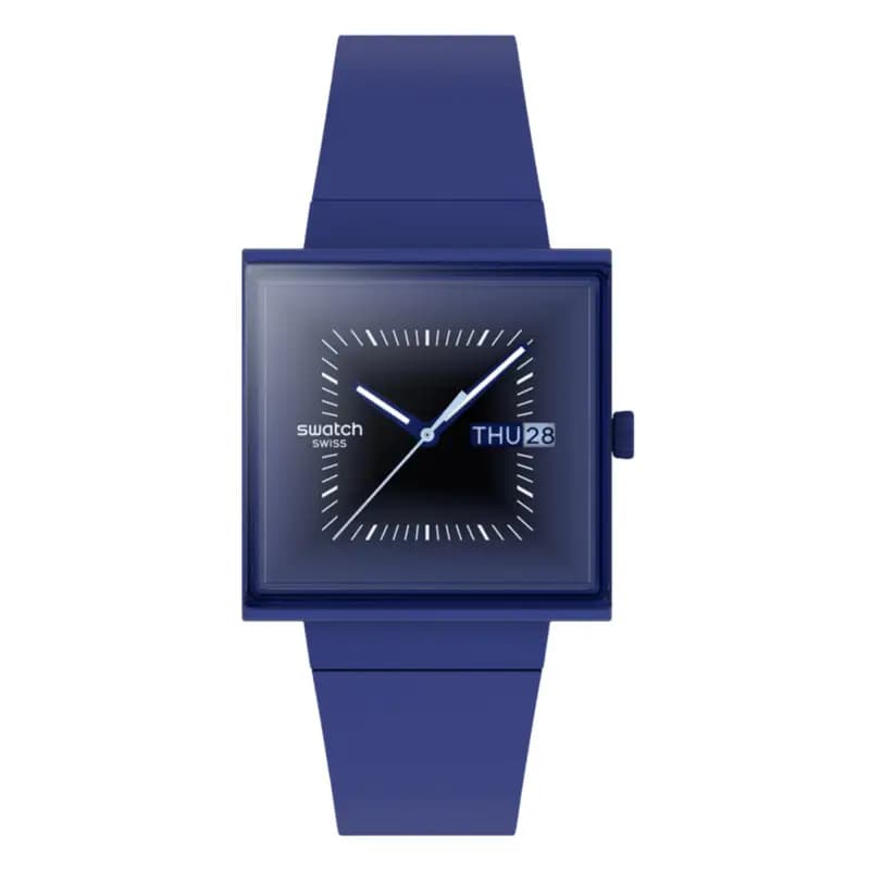 Swatch Montre Squarely Blacklight SO34N700