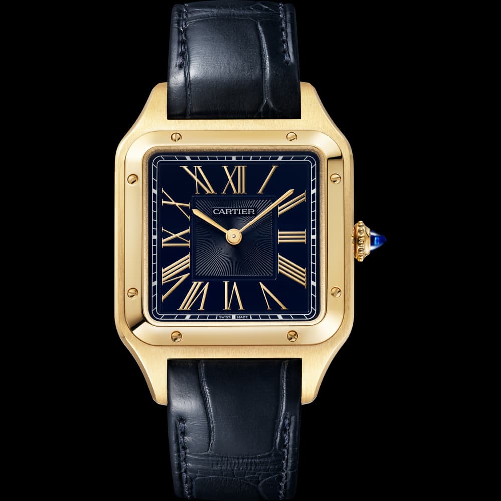 Cartier Santos — cadran bleu