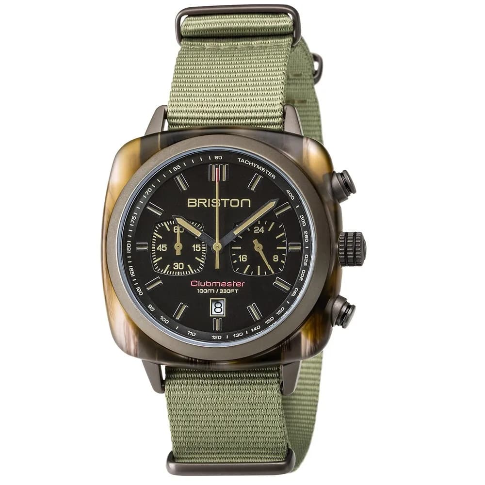 Briston Clubmaster Sport Acétate Jungle Chronographe