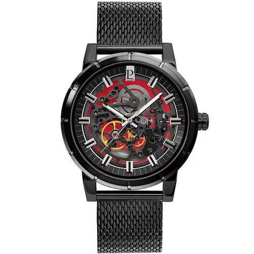 Pierre Lannier 321C438 Montre Homme Pierre Lannier Squelette Acier Noir Cadran Rouge