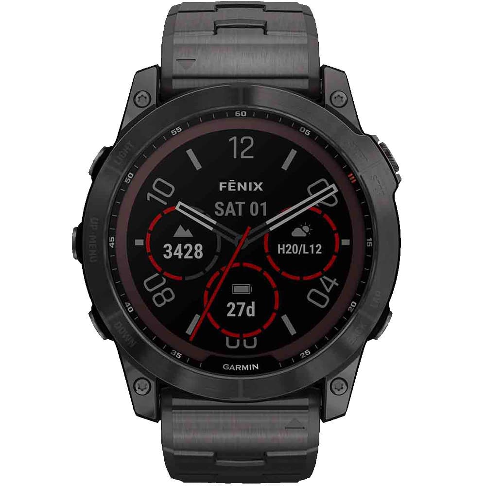 Garmin Montre Connectée Garmin Fenix 7X en Métal Gunmétal