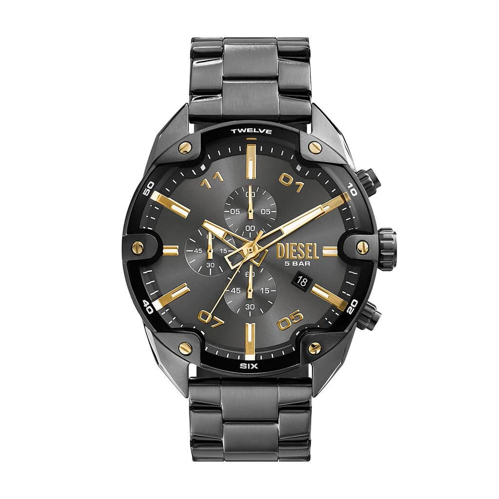 Diesel Montre Diesel Collection Spiked en Acier et PVD Gunmétal