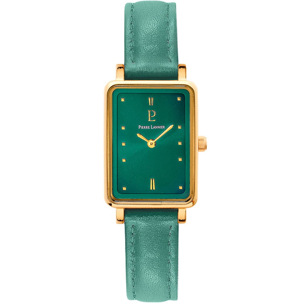 Pierre Lannier Montre Pierre Lannier Collection Ariane en Cuir Vert